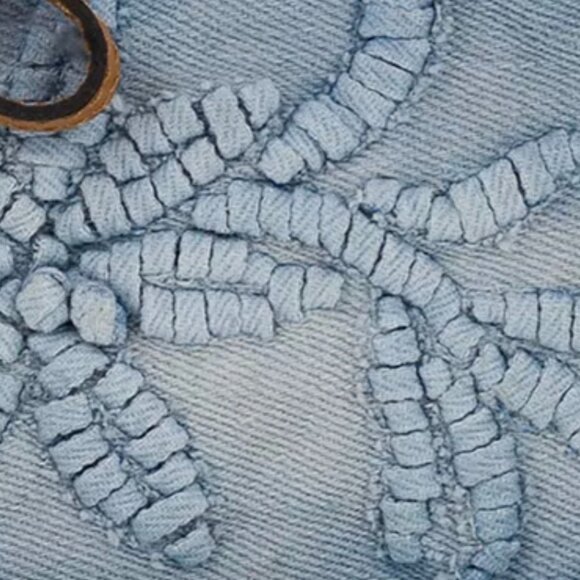 Patricia Nash Lacing Denim Rosley Embroidered Wristlet - NEW - Picture 2 of 4